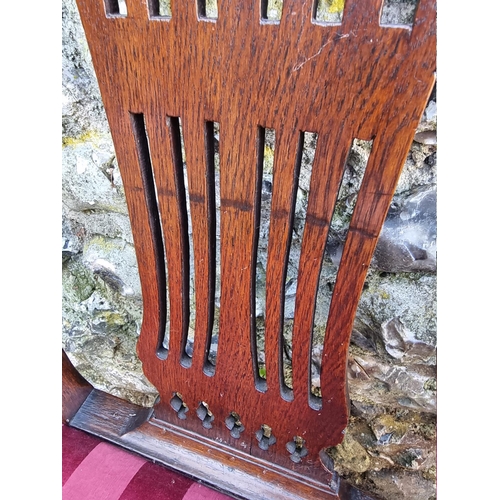 1079 - An antique oak table; together with a Georgian mahogany chair. 