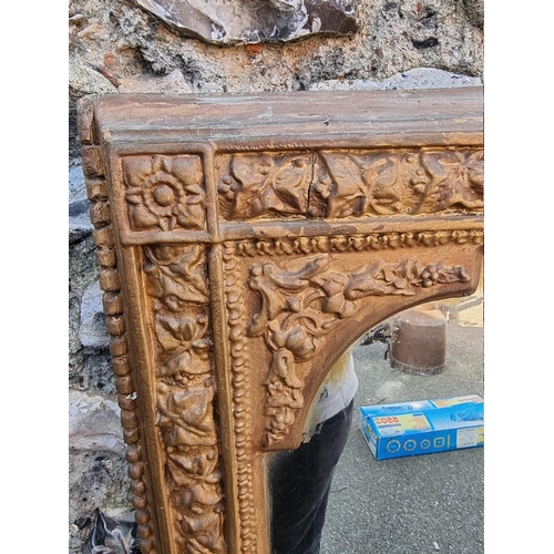 1092 - A gilt framed wall mirror, 132cm high x 128cm wide.