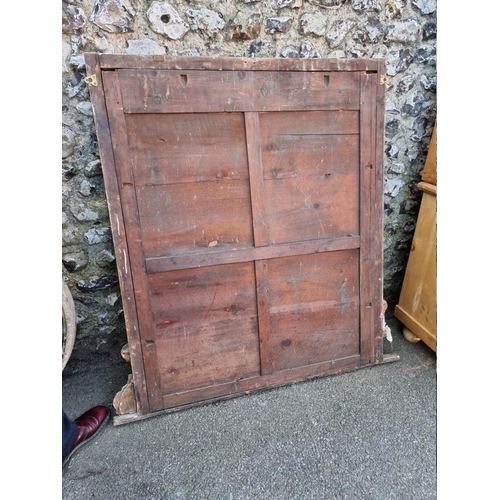 1092 - A gilt framed wall mirror, 132cm high x 128cm wide.