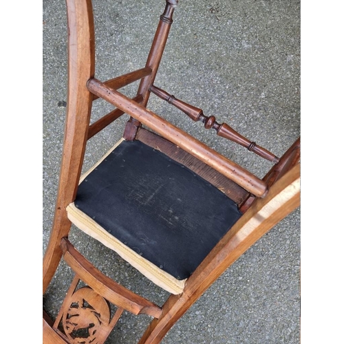 1098 - A Regency elbow chair, having cane seat; together with a Georgian chair and one other.... 