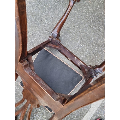 1098 - A Regency elbow chair, having cane seat; together with a Georgian chair and one other.... 