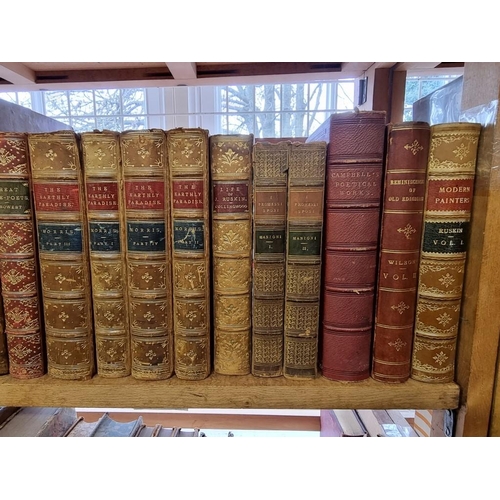 109 - BINDINGS: a collection of 42 volumes, all calf bound, chiefly 19th century literature and histo... 