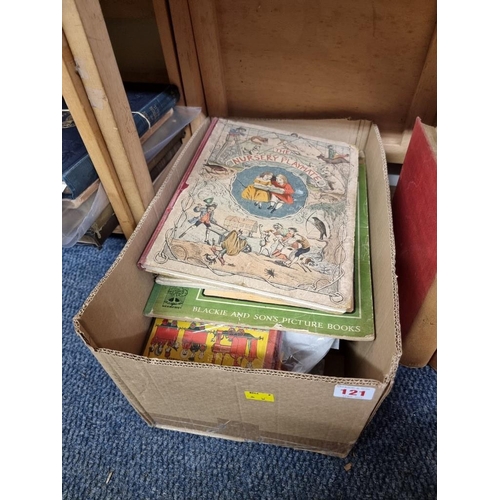 121 - JUVENILE BOOKS: a collection of children's and illustrated books in one box, largely 19th-early... 