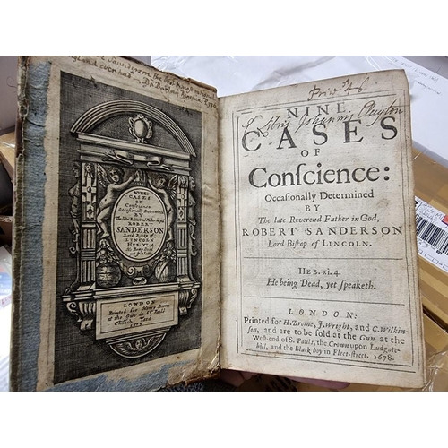 125 - SANDERSON (Robert): 'Eight Cases of Conscience: Occasionally Determined..', London, printed for Henr... 