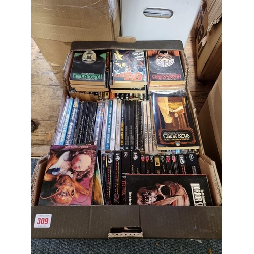 309 - PAPERBACK HORROR: collection of approx 91 books, paperback horror pub. Pan and others, to inclu... 