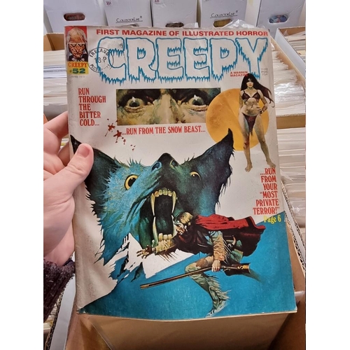 318 - CREEPY/EERIE: collection of approx 74 comics to include Creepy, Eerie, Vampirella, and related ... 