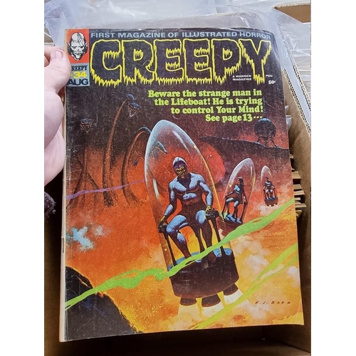 318 - CREEPY/EERIE: collection of approx 74 comics to include Creepy, Eerie, Vampirella, and related ... 