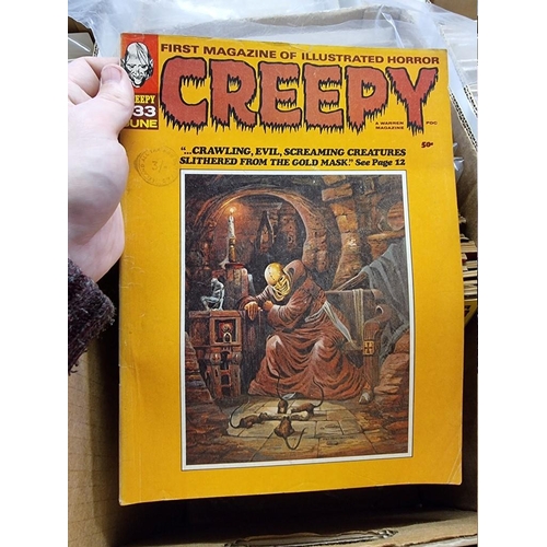 318 - CREEPY/EERIE: collection of approx 74 comics to include Creepy, Eerie, Vampirella, and related ... 