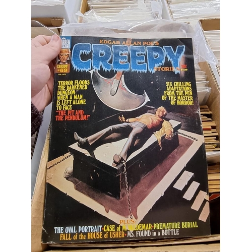 318 - CREEPY/EERIE: collection of approx 74 comics to include Creepy, Eerie, Vampirella, and related ... 