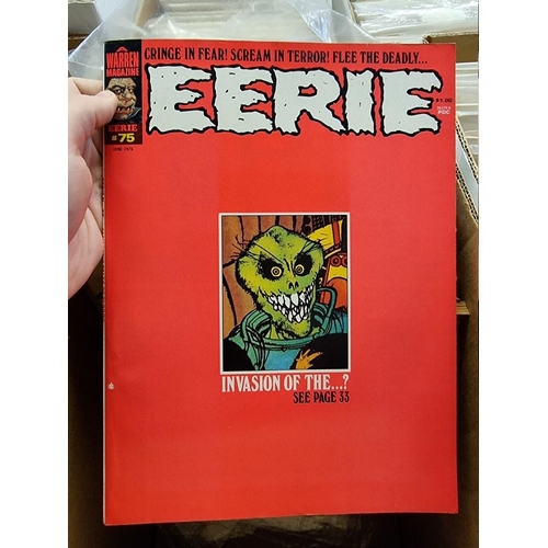 318 - CREEPY/EERIE: collection of approx 74 comics to include Creepy, Eerie, Vampirella, and related ... 