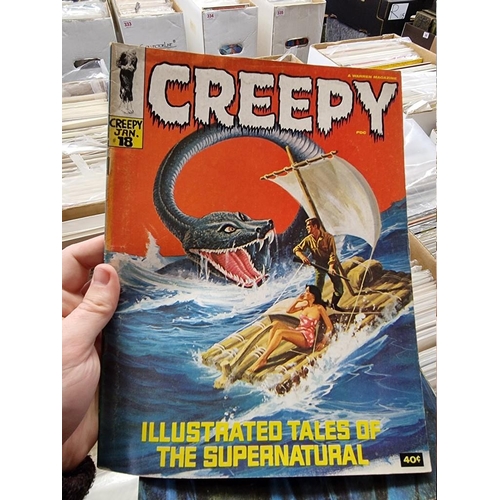 318 - CREEPY/EERIE: collection of approx 74 comics to include Creepy, Eerie, Vampirella, and related ... 