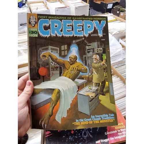 318 - CREEPY/EERIE: collection of approx 74 comics to include Creepy, Eerie, Vampirella, and related ... 