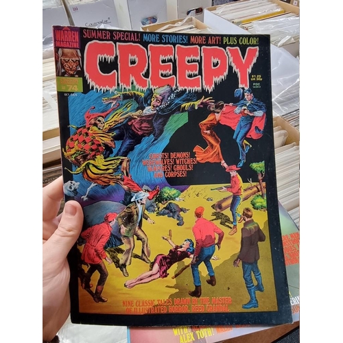 318 - CREEPY/EERIE: collection of approx 74 comics to include Creepy, Eerie, Vampirella, and related ... 