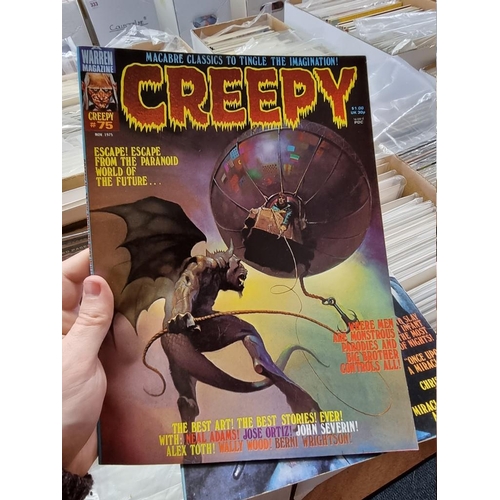 318 - CREEPY/EERIE: collection of approx 74 comics to include Creepy, Eerie, Vampirella, and related ... 