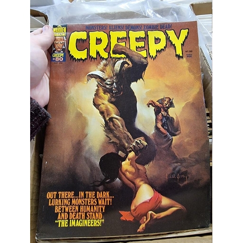 318 - CREEPY/EERIE: collection of approx 74 comics to include Creepy, Eerie, Vampirella, and related ... 