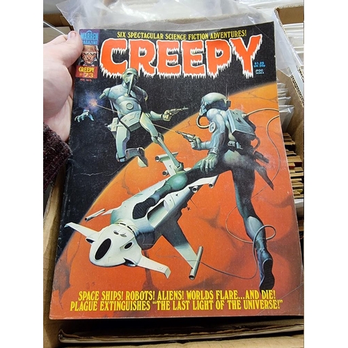 318 - CREEPY/EERIE: collection of approx 74 comics to include Creepy, Eerie, Vampirella, and related ... 