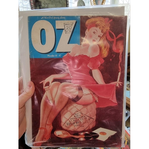 322 - OZ MAGAZINE: a group of 14 issues including First Issue 25 Dec 1969: together with approx 50 ot... 