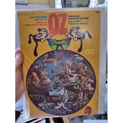 322 - OZ MAGAZINE: a group of 14 issues including First Issue 25 Dec 1969: together with approx 50 ot... 