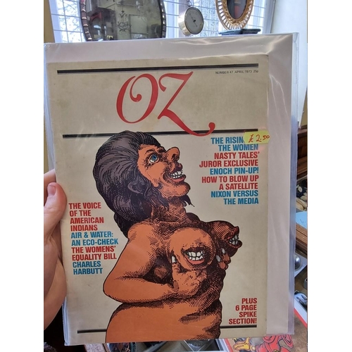 322 - OZ MAGAZINE: a group of 14 issues including First Issue 25 Dec 1969: together with approx 50 ot... 