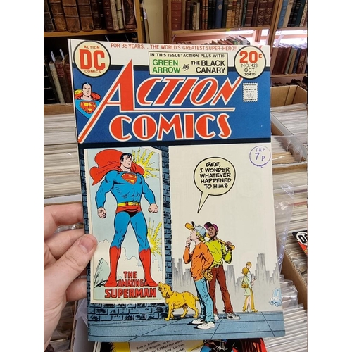 329 - ACTION COMICS & SUPERMAN: collection of approx 150+ issues, late 1960s-early 80s, generally in g... 