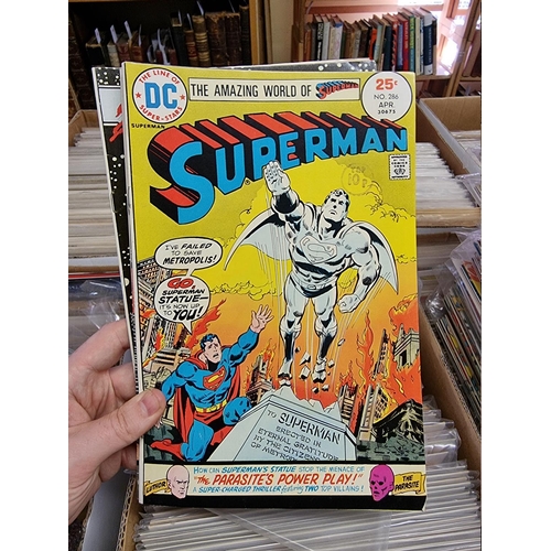 329 - ACTION COMICS & SUPERMAN: collection of approx 150+ issues, late 1960s-early 80s, generally in g... 