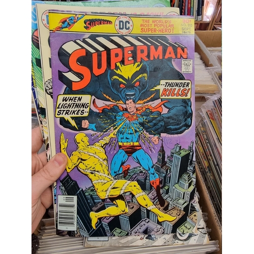 329 - ACTION COMICS & SUPERMAN: collection of approx 150+ issues, late 1960s-early 80s, generally in g... 