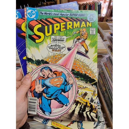 329 - ACTION COMICS & SUPERMAN: collection of approx 150+ issues, late 1960s-early 80s, generally in g... 