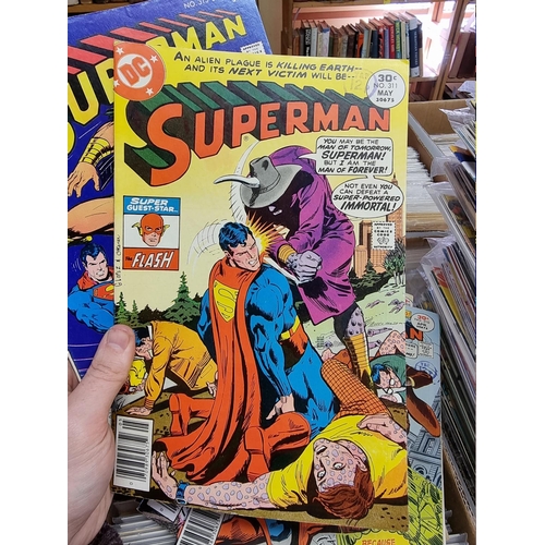 329 - ACTION COMICS & SUPERMAN: collection of approx 150+ issues, late 1960s-early 80s, generally in g... 