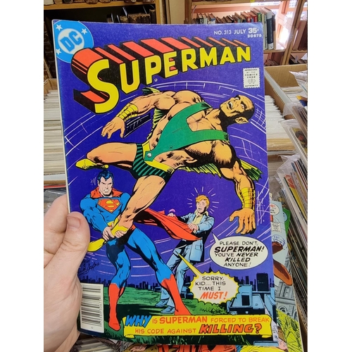 329 - ACTION COMICS & SUPERMAN: collection of approx 150+ issues, late 1960s-early 80s, generally in g... 