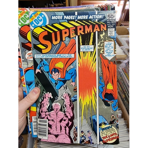 329 - ACTION COMICS & SUPERMAN: collection of approx 150+ issues, late 1960s-early 80s, generally in g... 