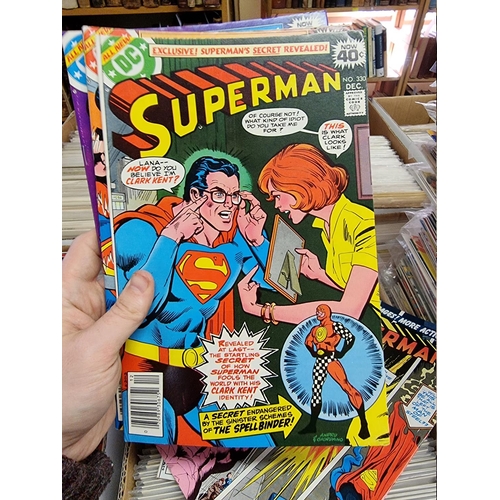 329 - ACTION COMICS & SUPERMAN: collection of approx 150+ issues, late 1960s-early 80s, generally in g... 