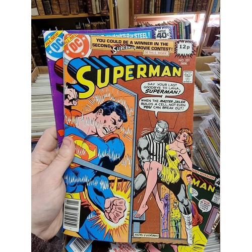 329 - ACTION COMICS & SUPERMAN: collection of approx 150+ issues, late 1960s-early 80s, generally in g... 