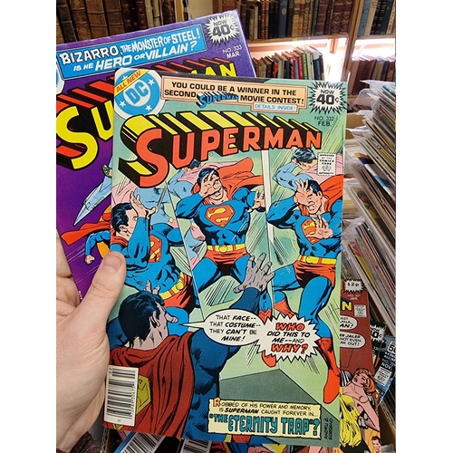 329 - ACTION COMICS & SUPERMAN: collection of approx 150+ issues, late 1960s-early 80s, generally in g... 