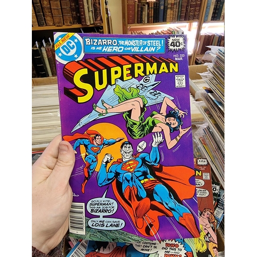 329 - ACTION COMICS & SUPERMAN: collection of approx 150+ issues, late 1960s-early 80s, generally in g... 