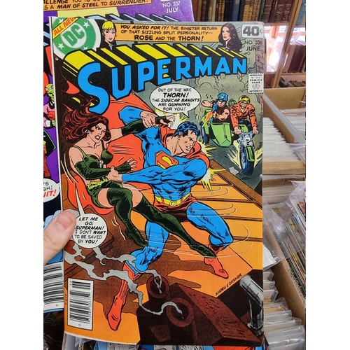 329 - ACTION COMICS & SUPERMAN: collection of approx 150+ issues, late 1960s-early 80s, generally in g... 