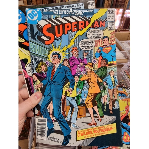 329 - ACTION COMICS & SUPERMAN: collection of approx 150+ issues, late 1960s-early 80s, generally in g... 