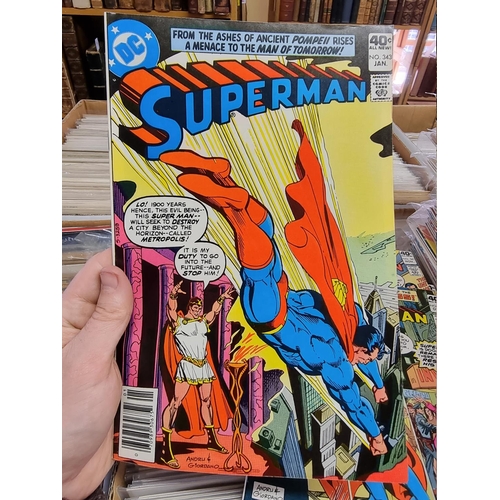 329 - ACTION COMICS & SUPERMAN: collection of approx 150+ issues, late 1960s-early 80s, generally in g... 