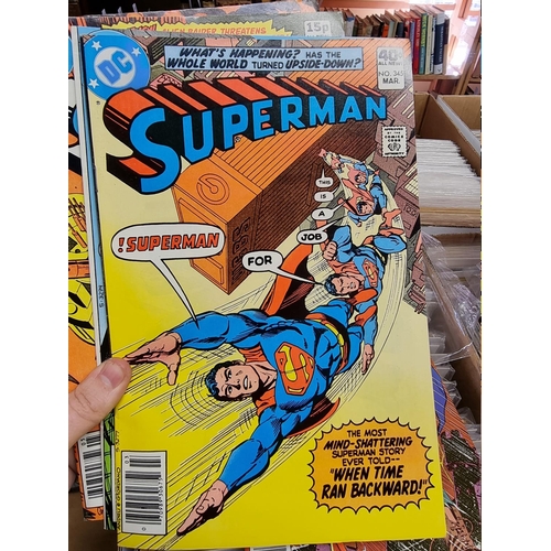 329 - ACTION COMICS & SUPERMAN: collection of approx 150+ issues, late 1960s-early 80s, generally in g... 