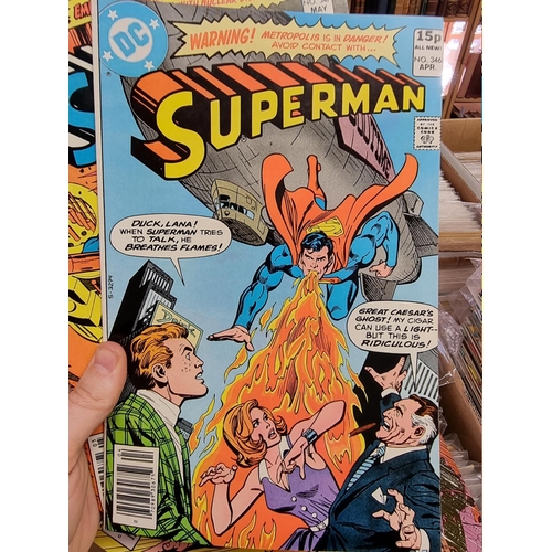 329 - ACTION COMICS & SUPERMAN: collection of approx 150+ issues, late 1960s-early 80s, generally in g... 