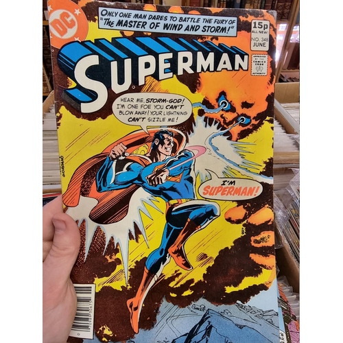 329 - ACTION COMICS & SUPERMAN: collection of approx 150+ issues, late 1960s-early 80s, generally in g... 