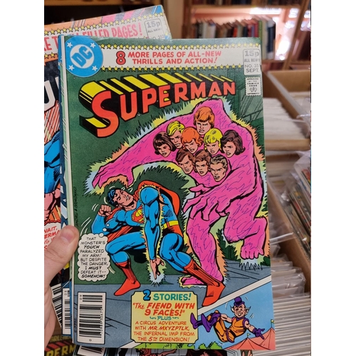 329 - ACTION COMICS & SUPERMAN: collection of approx 150+ issues, late 1960s-early 80s, generally in g... 