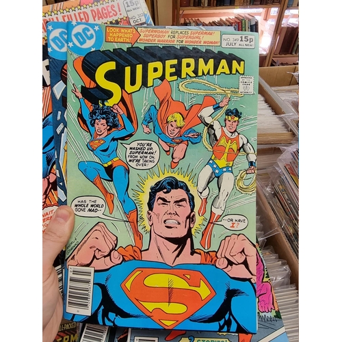 329 - ACTION COMICS & SUPERMAN: collection of approx 150+ issues, late 1960s-early 80s, generally in g... 