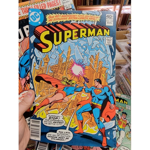 329 - ACTION COMICS & SUPERMAN: collection of approx 150+ issues, late 1960s-early 80s, generally in g... 