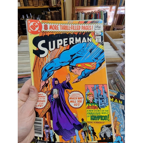 329 - ACTION COMICS & SUPERMAN: collection of approx 150+ issues, late 1960s-early 80s, generally in g... 