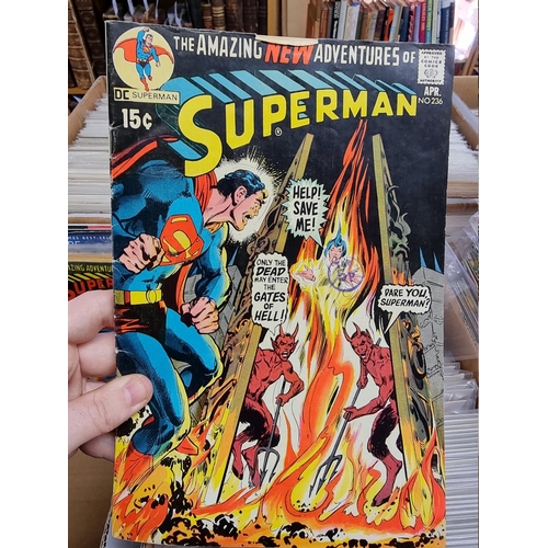 329 - ACTION COMICS & SUPERMAN: collection of approx 150+ issues, late 1960s-early 80s, generally in g... 