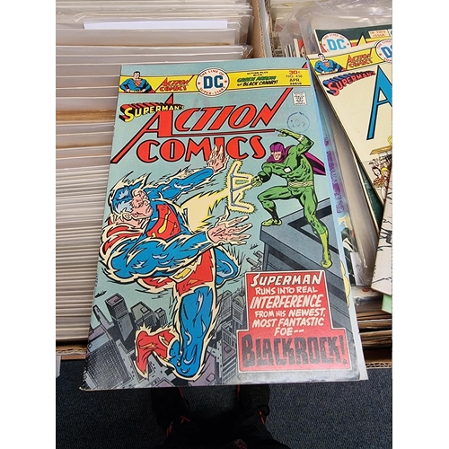 329 - ACTION COMICS & SUPERMAN: collection of approx 150+ issues, late 1960s-early 80s, generally in g... 