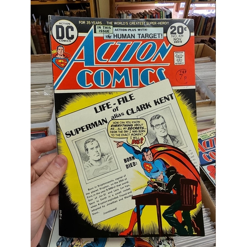 329 - ACTION COMICS & SUPERMAN: collection of approx 150+ issues, late 1960s-early 80s, generally in g... 