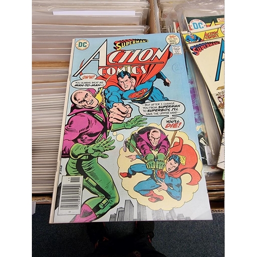 329 - ACTION COMICS & SUPERMAN: collection of approx 150+ issues, late 1960s-early 80s, generally in g... 