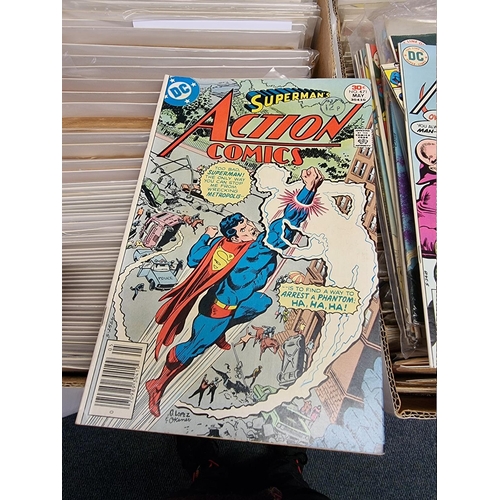 329 - ACTION COMICS & SUPERMAN: collection of approx 150+ issues, late 1960s-early 80s, generally in g... 