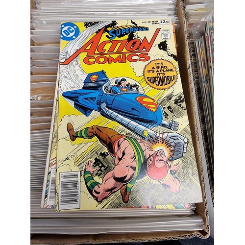 329 - ACTION COMICS & SUPERMAN: collection of approx 150+ issues, late 1960s-early 80s, generally in g... 